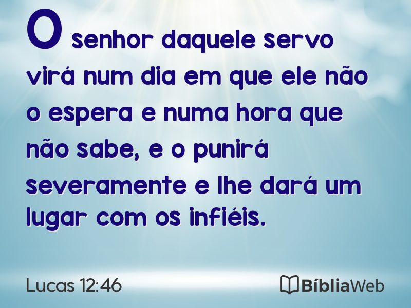 Lucas 12:46 em imagem para compartilhar