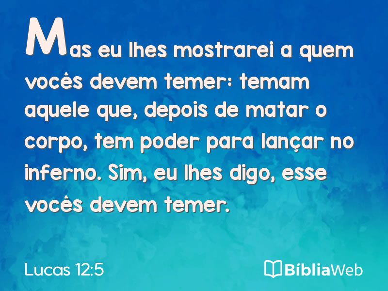 Lucas 12:5 em imagem para compartilhar