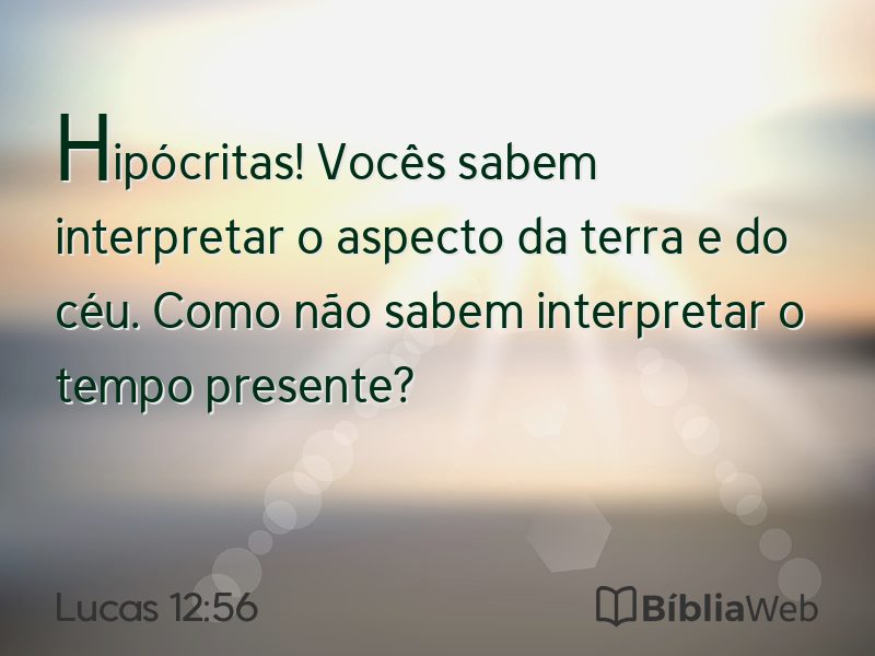 Lucas 12:56 em imagem para compartilhar