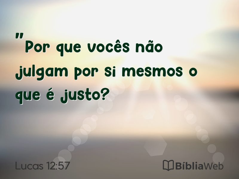 Lucas 12:57 em imagem para compartilhar
