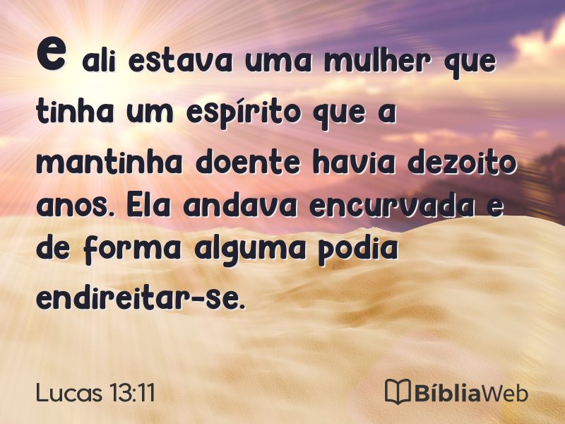 Lucas 13:11 em imagem para compartilhar