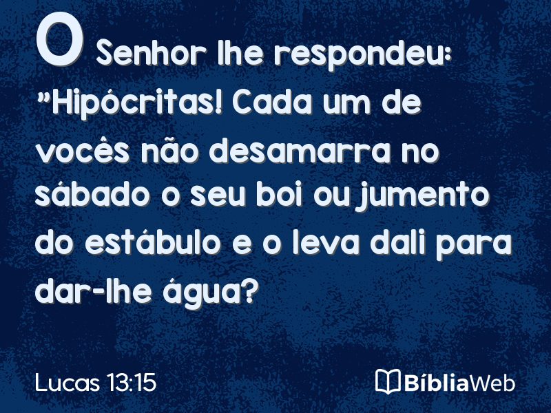 Lucas 13:15 em imagem para compartilhar