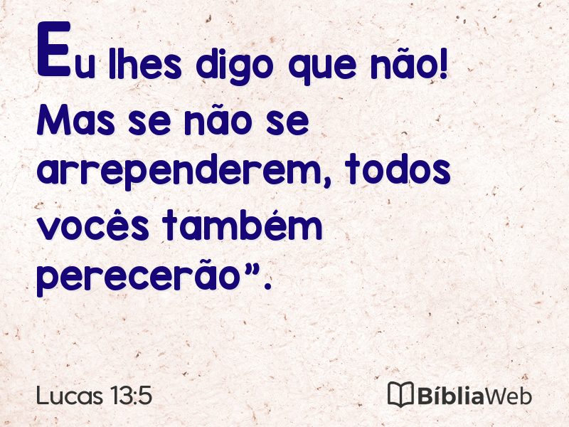 Lucas 13:5 em imagem para compartilhar