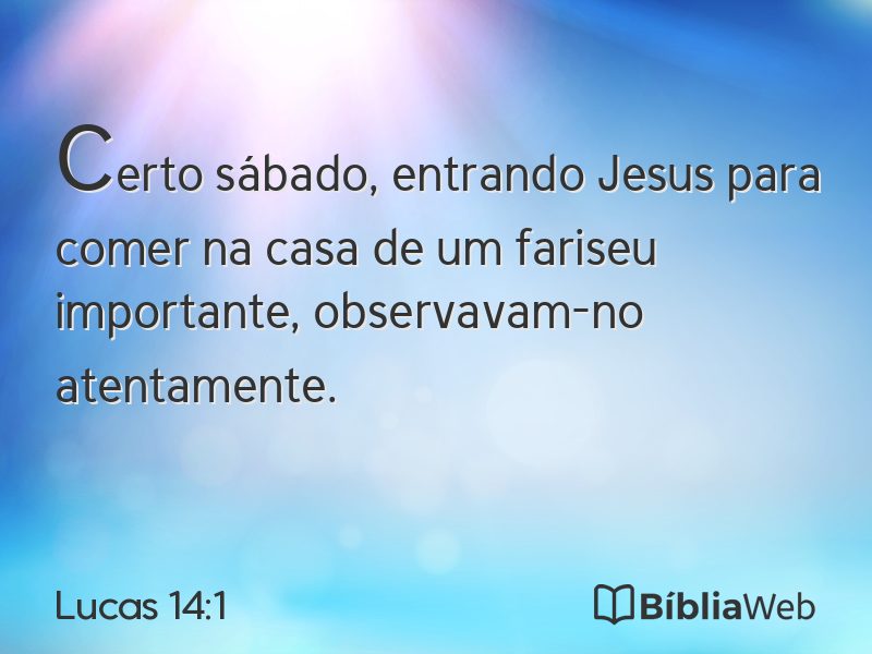 Lucas 14:1 em imagem para compartilhar