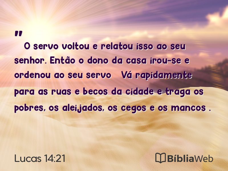 Lucas 14:21 em imagem para compartilhar