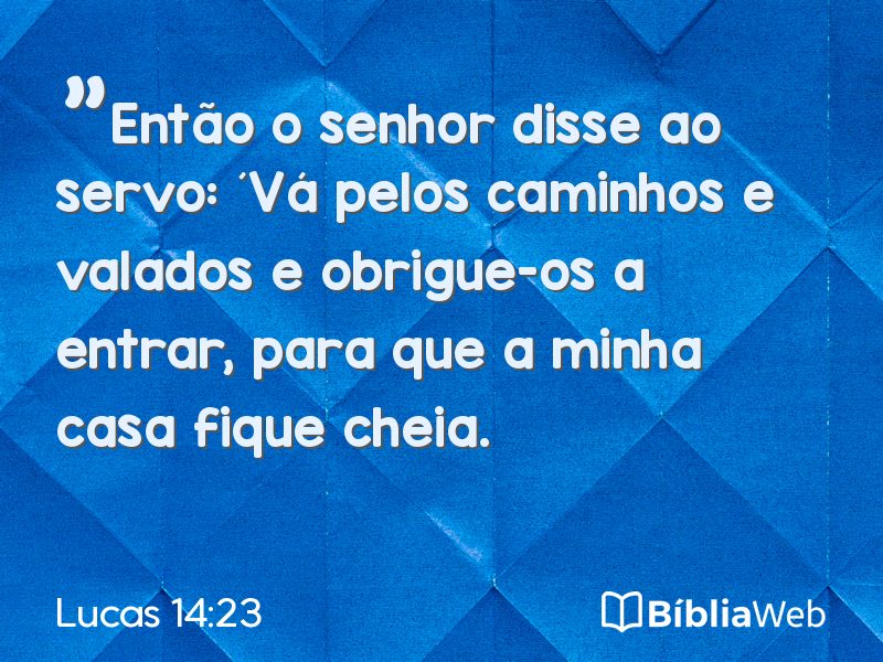 Lucas 14:23 em imagem para compartilhar