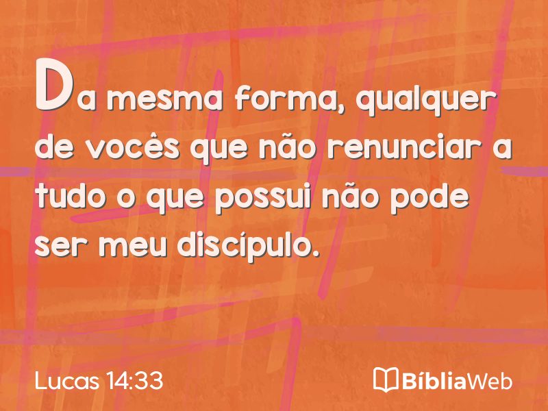 Lucas 14:33 em imagem para compartilhar