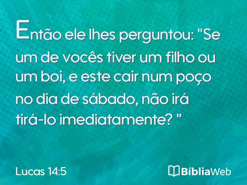 Lucas 14:5 em imagem para compartilhar