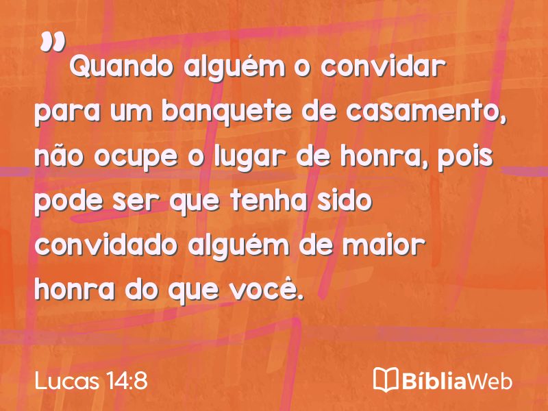 Lucas 14:8 em imagem para compartilhar