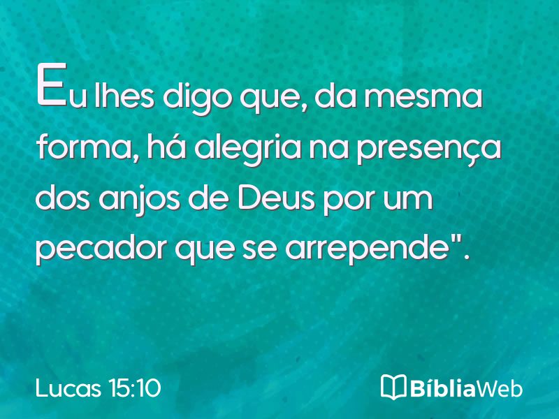 Lucas 15:10 em imagem para compartilhar
