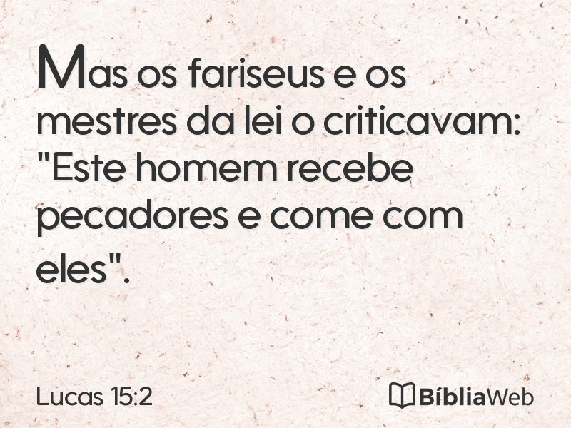 Lucas 15:2 em imagem para compartilhar