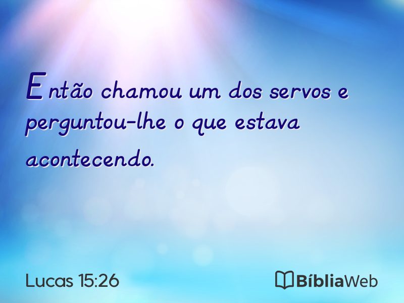 Lucas 15:26 em imagem para compartilhar
