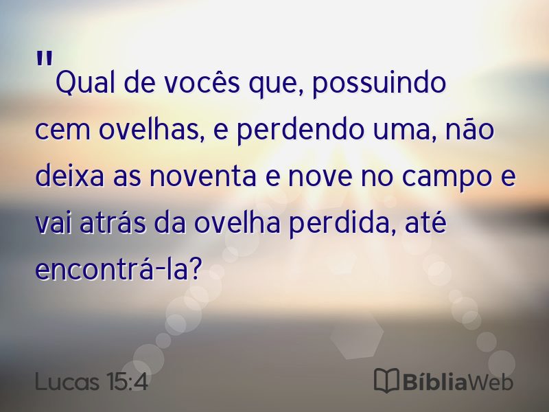 Lucas 15:4 em imagem para compartilhar