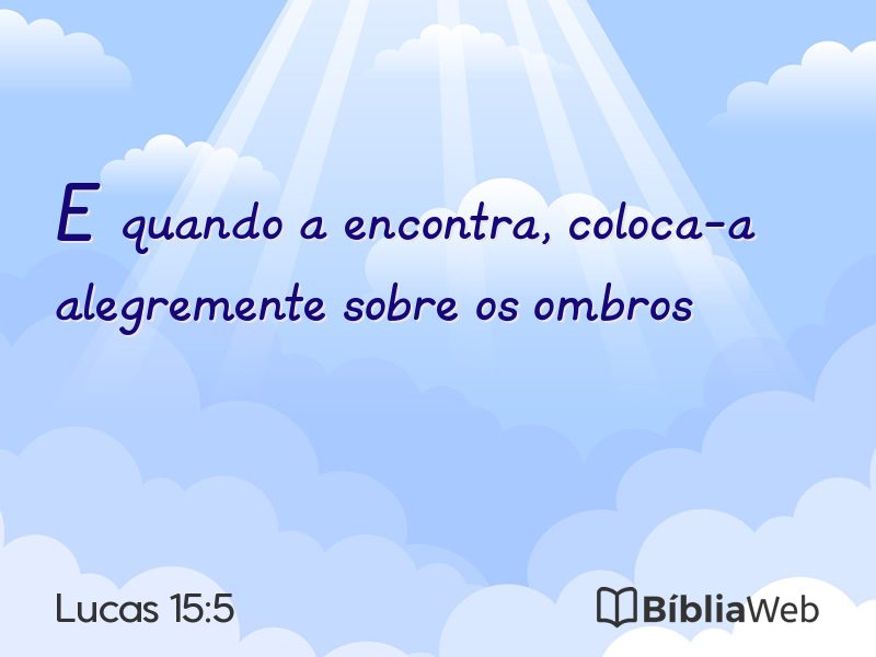 Lucas 15:5 em imagem para compartilhar