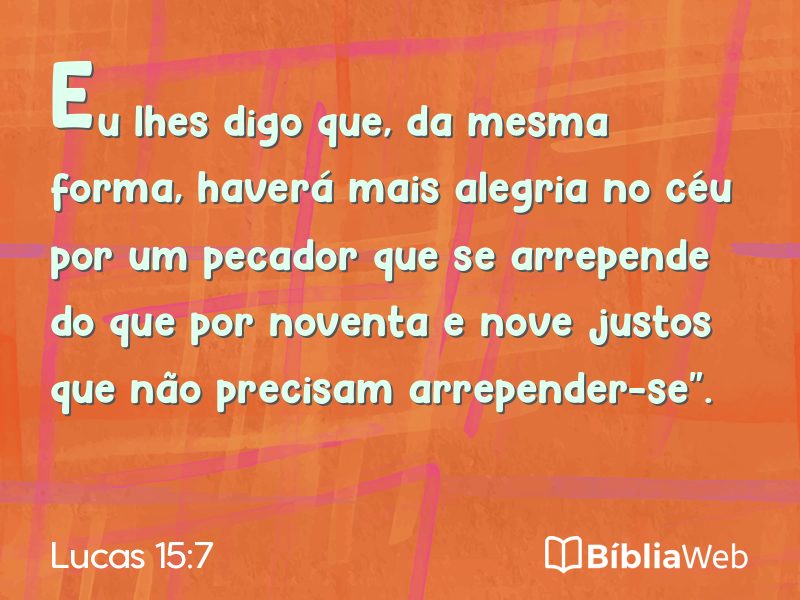 Lucas 15:7 em imagem para compartilhar
