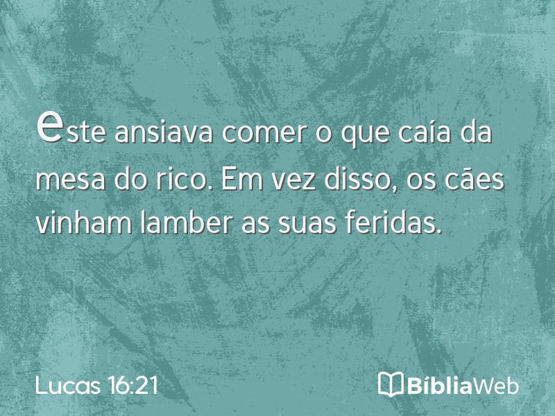 Lucas 16:21 em imagem para compartilhar