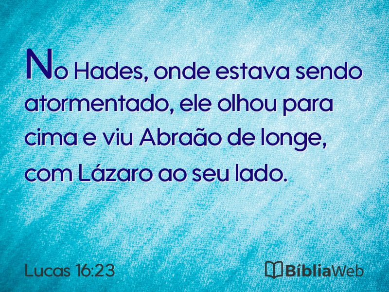 Lucas 16:23 em imagem para compartilhar