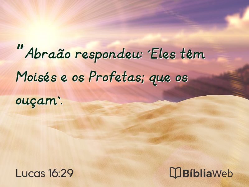Lucas 16:29 em imagem para compartilhar