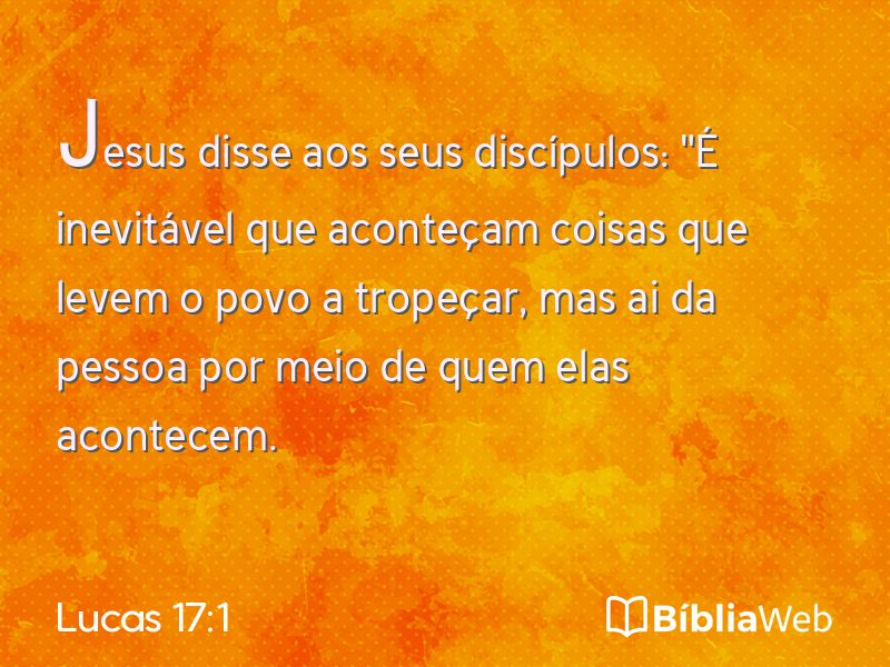 Lucas 17:1 em imagem para compartilhar