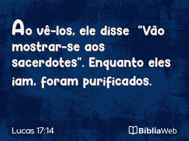 Lucas 17:14 em imagem para compartilhar