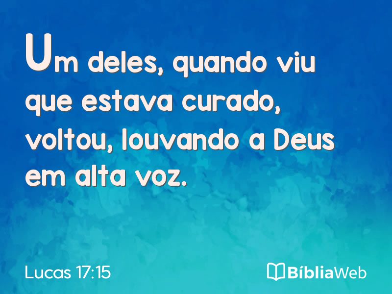 Lucas 17:15 em imagem para compartilhar