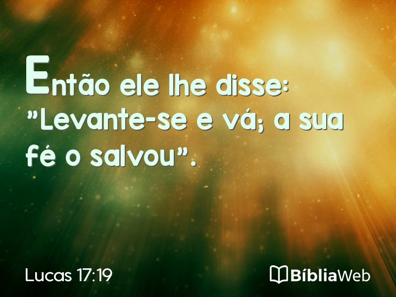 Lucas 17:19 em imagem para compartilhar