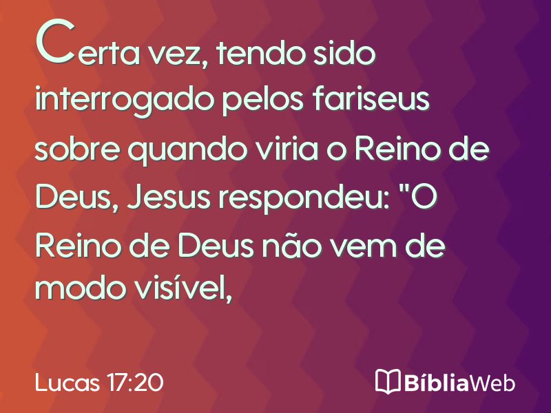 Lucas 17:20 em imagem para compartilhar