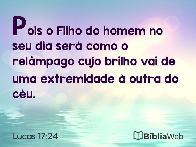 Lucas 17:24 em imagem para compartilhar