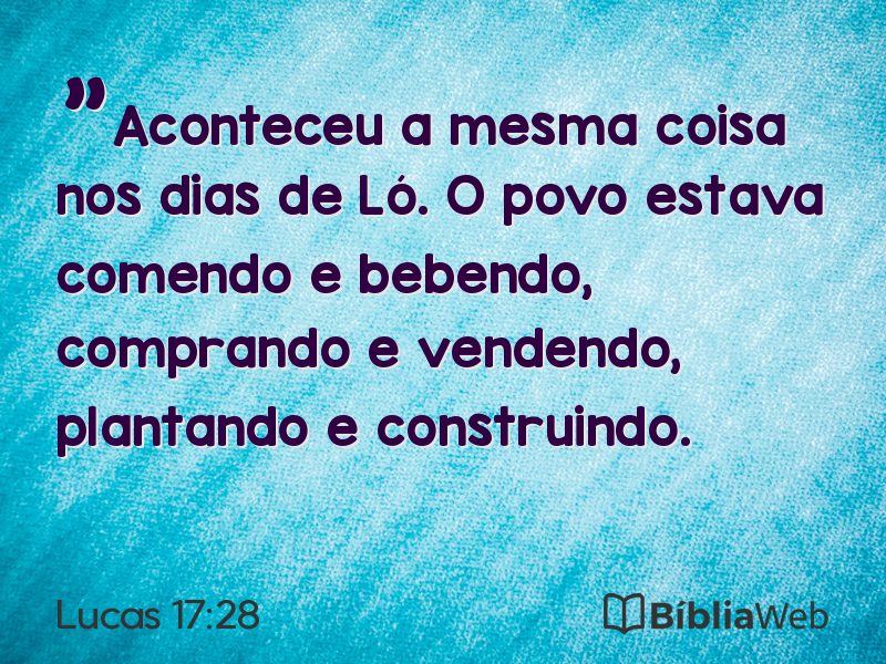 Lucas 17:28 em imagem para compartilhar