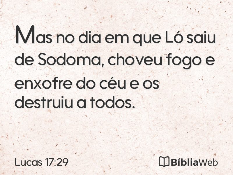 Lucas 17:29 em imagem para compartilhar