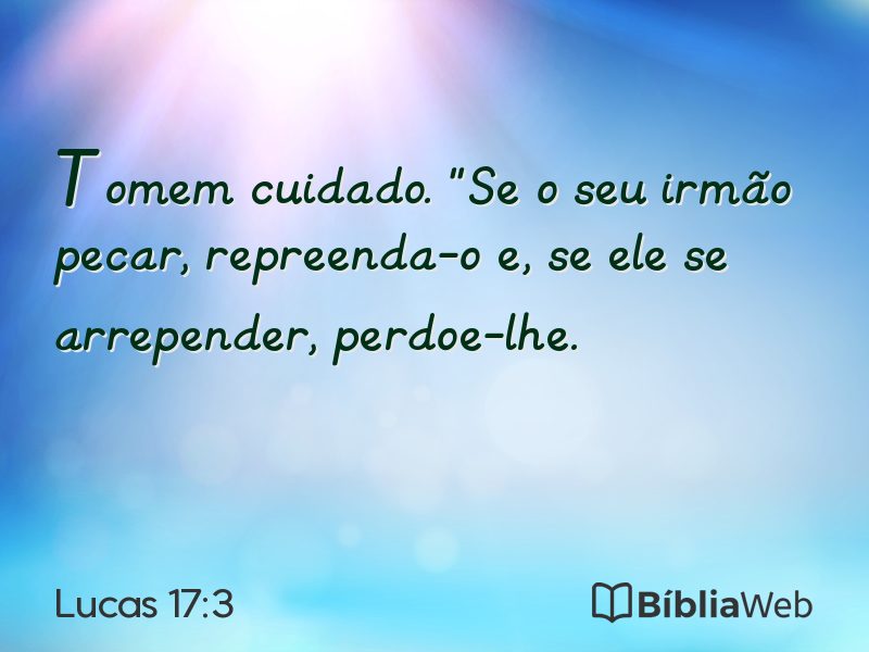 Lucas 17:3 em imagem para compartilhar