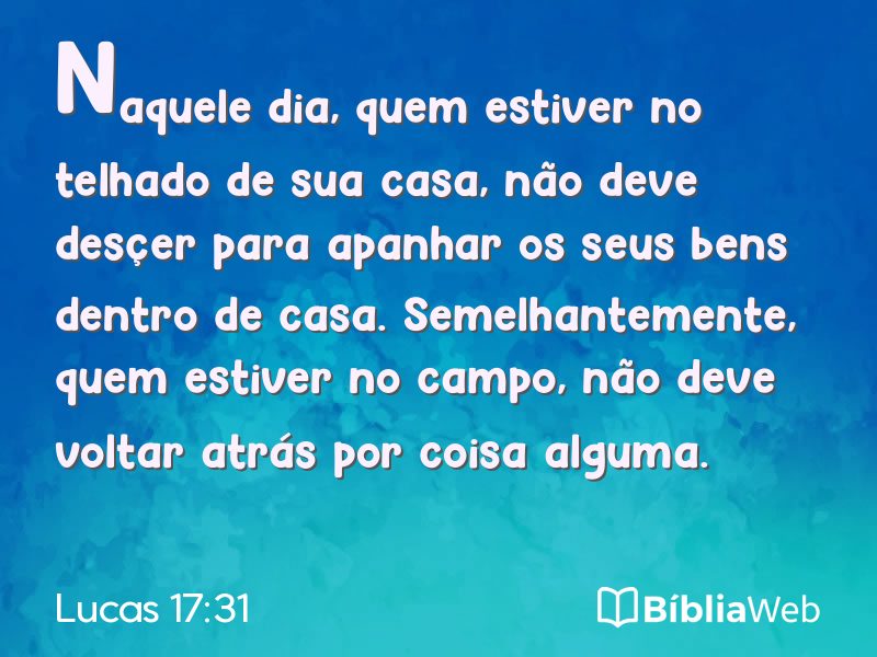 Lucas 17:31 em imagem para compartilhar
