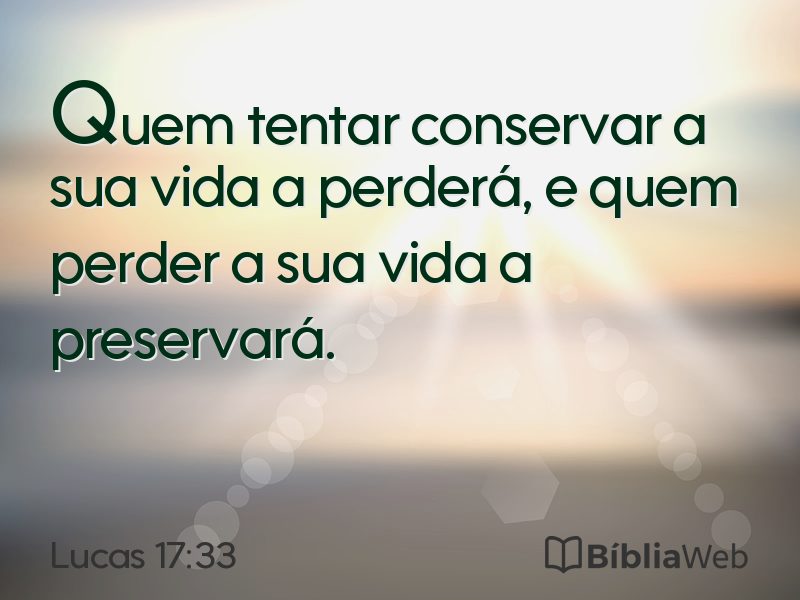 Lucas 17:33 em imagem para compartilhar