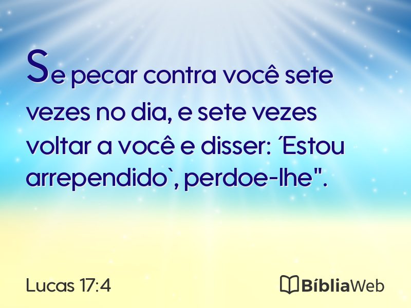 Lucas 17:4 em imagem para compartilhar