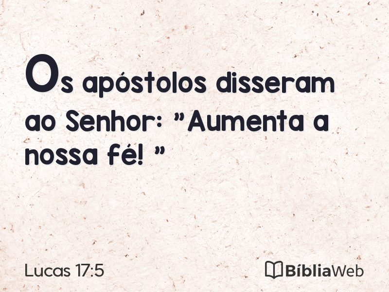 Lucas 17:5 em imagem para compartilhar
