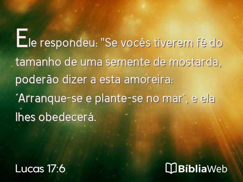 Lucas 17:6 em imagem para compartilhar