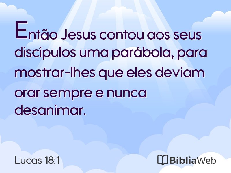 Lucas 18:1 em imagem para compartilhar