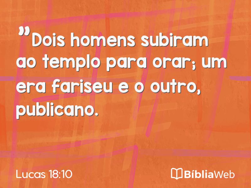Lucas 18:10 em imagem para compartilhar