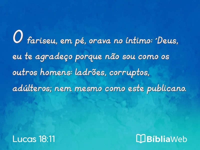 Lucas 18:11 em imagem para compartilhar