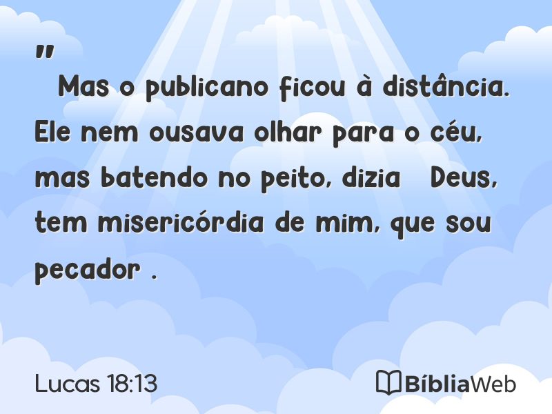 Lucas 18:13 em imagem para compartilhar
