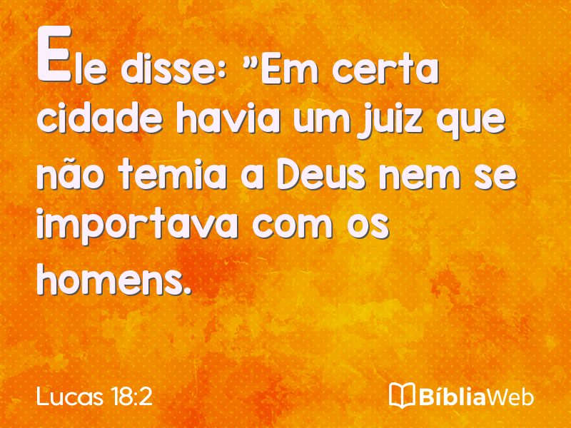Lucas 18:2 em imagem para compartilhar