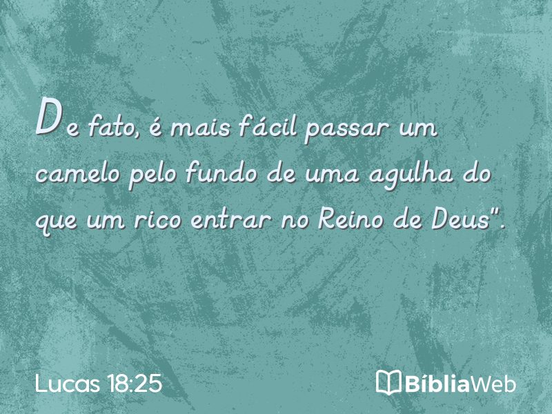 Lucas 18:25 em imagem para compartilhar