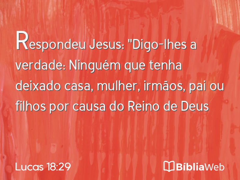 Lucas 18:29 em imagem para compartilhar