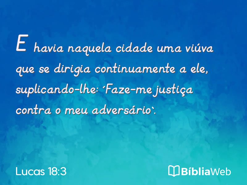 Lucas 18:3 em imagem para compartilhar