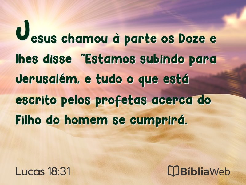 Lucas 18:31 em imagem para compartilhar
