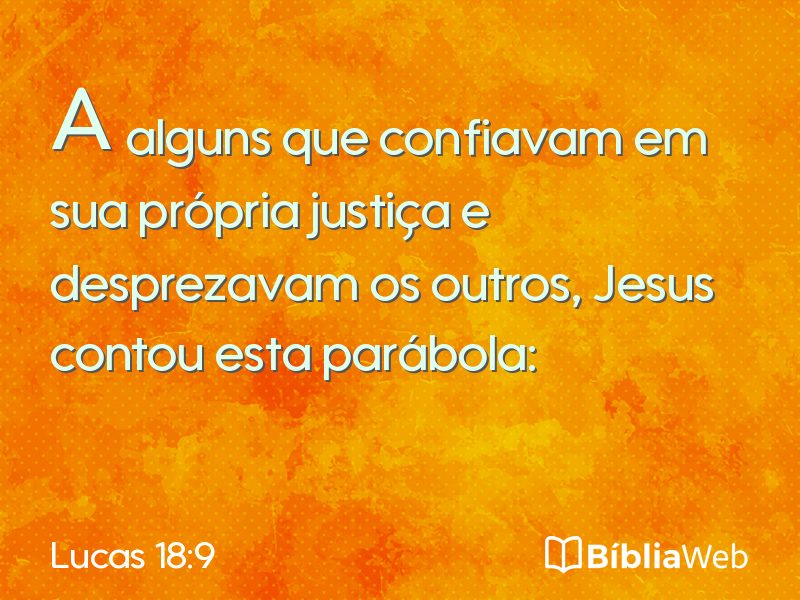 Lucas 18:9 em imagem para compartilhar