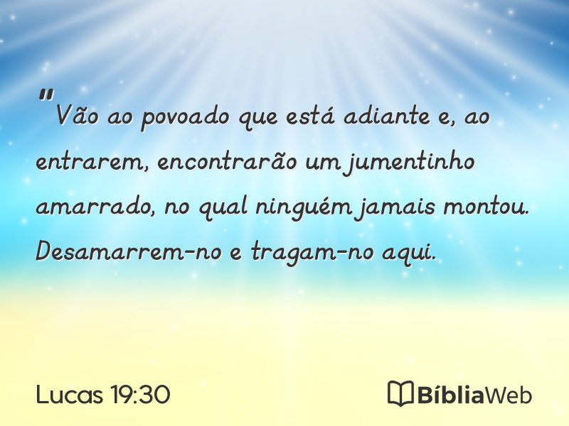Lucas 19:30 em imagem para compartilhar