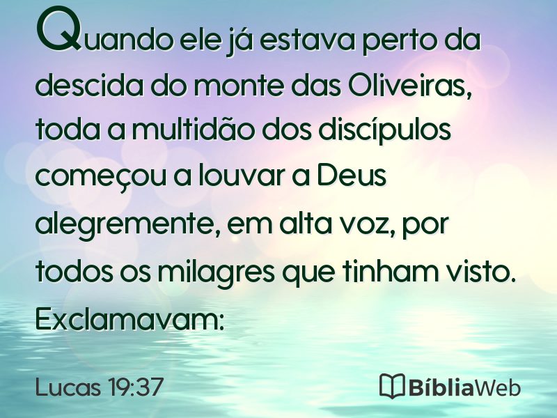 Lucas 19:37 em imagem para compartilhar