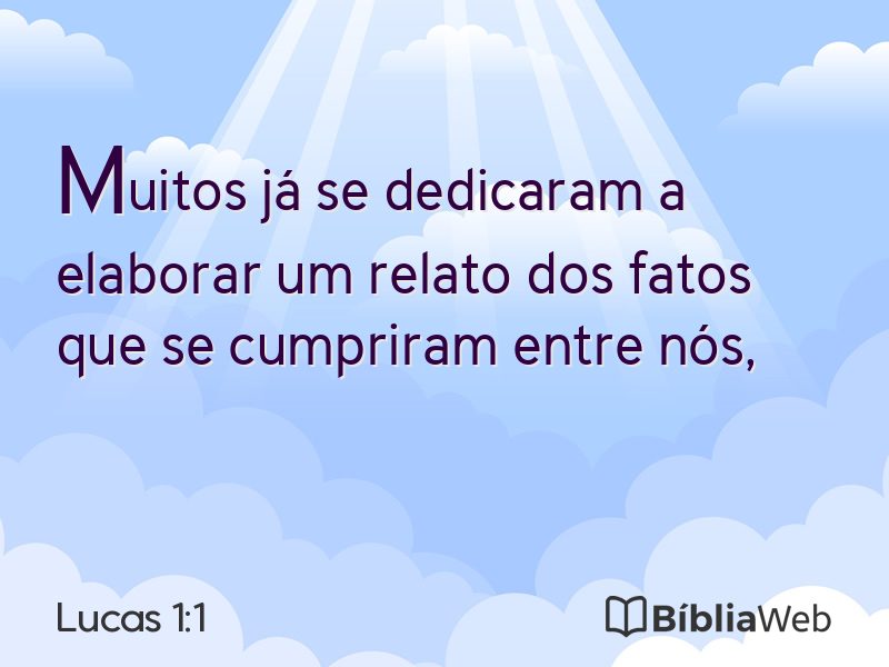Lucas 1:1 em imagem para compartilhar