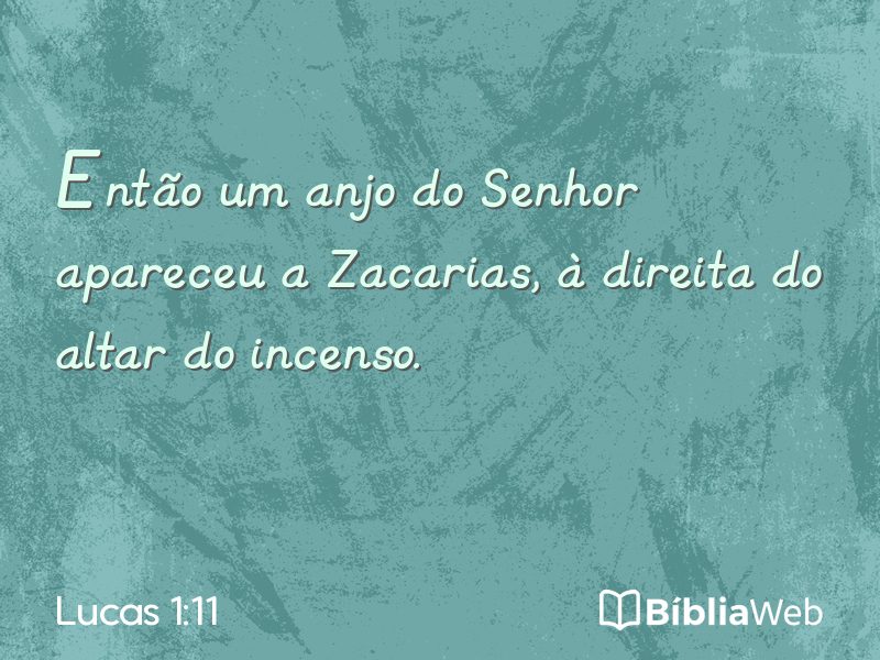 Lucas 1:11 em imagem para compartilhar